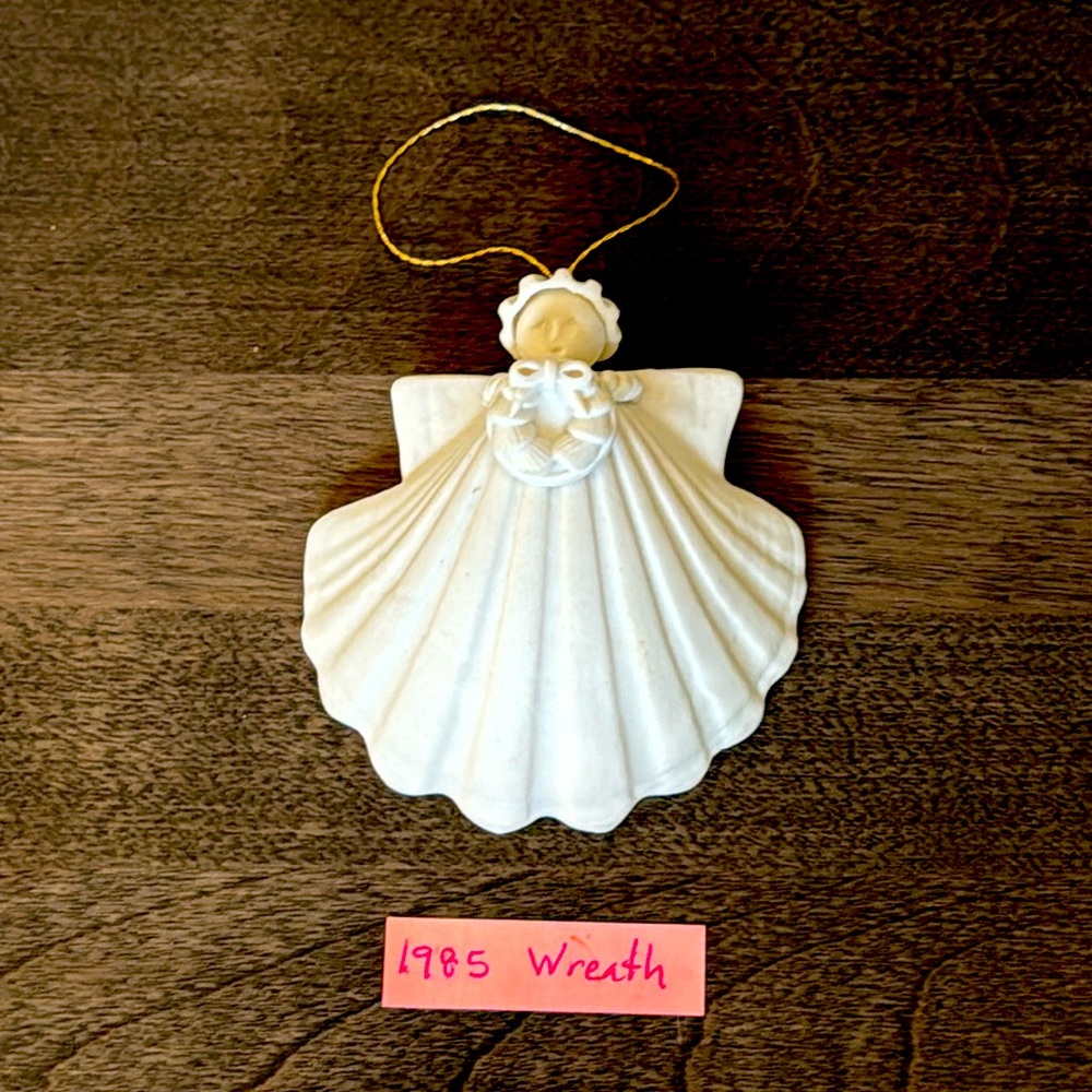 Margaret Furlong 1985 Porcelain Wreath
Angel Christmas Ornament